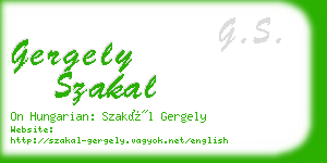 gergely szakal business card